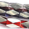 Rectangle Crystal Beads, silver color plated Inch, Approx 