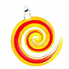 Кулоны Лэмпворк ручной работы, Спиральная форма, Связанный вручную, разноцветный отверстие:Приблизительно 5mm, продается PC