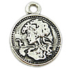 Zinc Alloy Flat Round Pendants, plated nickel, lead & cadmium free Approx 2mm, Approx 