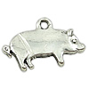Zinc Alloy Animal Pendants, Pig, plated nickel, lead & cadmium free Approx 1.5mm, Approx 