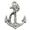 Zinc Alloy Ship Wheel & Anchor Pendant, plated cadmium free Approx 1mm, Approx 