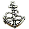 Zinc Alloy Ship Wheel & Anchor Pendant, plated nickel, lead & cadmium free Approx 1.5mm, Approx 
