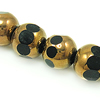 Round Crystal Beads, half-plated 8mm Approx 1.5mm Inch 