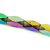 Rectangle Crystal Beads, colorful plated Approx 1.5mm Inch 