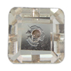 Abalorio de vidrio translúcido, Cuadrado, 8x3mm, agujero:aproximado 1mm, Vendido por UD