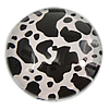 Impresión cristal Cabochon, Vidrio, Moneda, estampado, diverso tamaño para la opción & patrón de leopardo, Vendido por UD