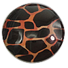 Decal Glass Cabochon, Coin, printing & leopard pattern 