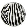 Decal Glass Cabochon, Coin, printing & stripe 
