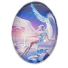 Decal Glass Cabochon, Oval, printing 