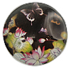 Decal Glass Cabochon, Coin, printing, with butterfly pattern & with flower pattern 