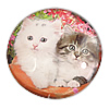 Decal Glass Cabochon, Coin, printing 