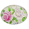 Impression Cabochon de verre, ovale, avec le motif de fleurs Vendu par sac