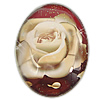 Impression Cabochon de verre, ovale, avec le motif de fleurs Vendu par PC