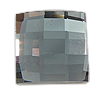 Cabujón de cristal facetado, Vidrio, Cuadrado, facetas, más colores para la opción, 12x5mm, Vendido por UD