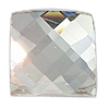 Cabujón de cristal facetado, Vidrio, Cuadrado, facetas, más colores para la opción, 14x5mm, Vendido por UD