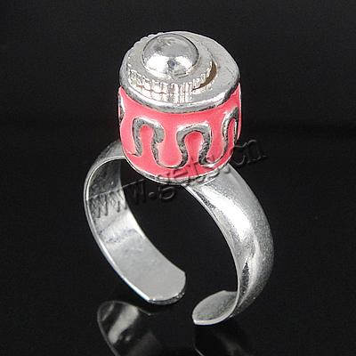 Brass, with Zinc Alloy, plated, enamel, more colors for choice, 10x9mm, 5mm, Hole:Approx 18mm, US Ring Size:8, Sold By PC