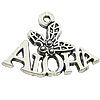 Zinc Alloy Message Pendants, Letter, plated nickel, lead & cadmium free Approx 1mm, Approx 