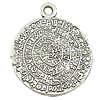 Zinc Alloy Flat Round Pendants, plated nickel, lead & cadmium free Approx 2.5mm, Approx 