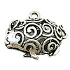 Zinc Alloy Animal Pendants, Pig, plated, hollow nickel, lead & cadmium free Approx 2.5mm 