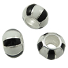 Enamel Sterling Silver European Beads, 925 Sterling Silver, Drum, plated, without troll Approx 4.5mm 