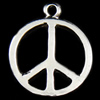 Colgantes de paz la aleación del cinc, aleación de zinc, Logo de la paz, chapado, más colores para la opción, libre de níquel, plomo & cadmio, 15x15x2mm, agujero:aproximado 2mm, Vendido por UD