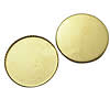 Brass Cabochon Settings, Flat Round, plated 19mm, Inner Approx 18mm 