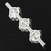 Rhinestone Spacer Bar, with Zinc Alloy, plated, with Mideast rhinestone nickel, lead & cadmium free Approx 1mm 
