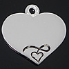 Серебряное сердце подвески, Серебро 925 пробы, Сердце, Другое покрытие, Много цветов для выбора отверстие:Приблизительно 2mm, продается PC