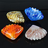 Gold Sand Lampwork Beads, Shell, handmade Approx 1.5-2mm Inch 