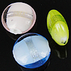 Silberfolie Lampwork Perlen, flache Runde, transluzent, keine, 21x21x11mm, Bohrung:ca. 2mm, Länge:16 ZollInch, ca. 19PCs/Strang, verkauft von Strang