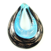 Pendentifs artisanaux au style murano, chalumeau, larme, fait à la main, sable d'or, plus de couleurs à choisir Environ Vendu par PC