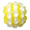 Abalorios de Diamantes de Imitación con Resina, Esférico, con patrón de flores, más colores para la opción, 20mm, agujero:aproximado 2.5mm, Vendido por UD