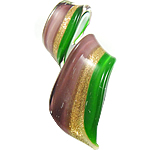 Pendentifs artisanaux au style murano, chalumeau, spiral, fait à la main, sable d'or, plus de couleurs à choisir Environ 9.5mm, Vendu par PC