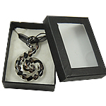 Karton Verpackung Murano Halskette, Lampwork, mit Band, Goldsand, keine, 38x60x10mm, Länge:16.5 ZollInch, verkauft von Box