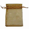 Organza Jewelry Pouches Bags, with Plastic Sequin, translucent, coffee color 