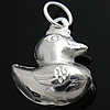 Sterling Silver Animal Pendants, 925 Sterling Silver, Duck, plated Approx 4mm 