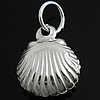 Sterling Silver Pendants, 925 Sterling Silver, with Shell, Shell, plated Approx 3.5mm 