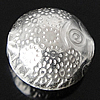 純銀製動物模様のビーズ, 92.5％純度シルバー, 魚, メッキ, 無色 穴:約 2.2mm, 売り手 パソコン