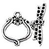 Zinc Alloy Toggle Clasp, Dragonfly, plated, single-strand Approx 2mm 