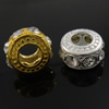 Perles strass argent European, avec argent sterling 925, rondelle, Placage, sans filetage, plus de couleurs à choisir Environ 5.2mm, Vendu par PC