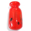 Botella de Cristal Murano para Perfume, Cristal de murano, arena dorada, Rojo, 14.5x30mm, agujero:aproximado 5.5mm, Vendido por UD