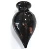 Lampwork Perfume Bottle, gold sand, black Approx 5.5mm 
