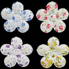 Mode Dekoration Blumen, Nichtgewebte Stoffe, verschiedene Muster für Wahl & mit Blumenmuster, 45x47x2-5mm, verkauft von PC