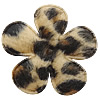 Mode Dekoration Blumen, Baumwollsamt, Leopard Muster, 35x36mm, verkauft von PC