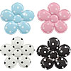 Fashion Costume Decoration, PU Leather, Flower, with round spot pattern 