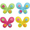 Fleurs de décoration de mode, Tissus non tissés, papillon, avec le motif de fleurs, plus de couleurs à choisir Vendu par PC