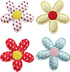 Mode Dekoration Blumen, Nichtgewebte Stoffe, mit Muster von runden Punkten, keine, 35x35mm, verkauft von PC