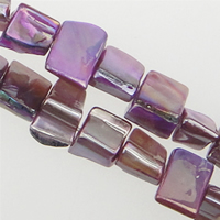 AB Color Shell Beads, Nuggets, AB color plated 5-6mm Approx 15 Inch 