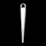 Brass Jewelry Pendants, Spike, plated cadmium free Approx 2.5mm 