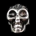 Europa Messing Perlen, Schädel, plattiert, ohne troll, keine, frei von Kadmium, 8x12x9mm, Bohrung:ca. 5mm, verkauft von PC